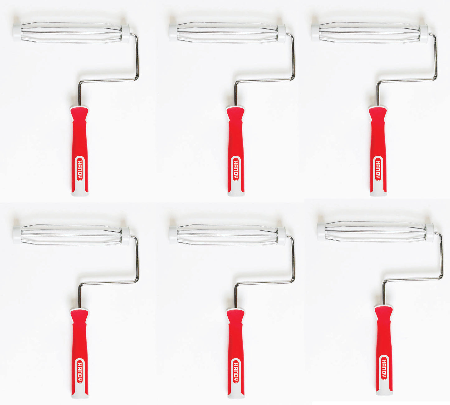 9-inch Roller Frame, Aluminum Frame, Soft-Grip Handle, Compatible with Extension Poles - 6 Pack