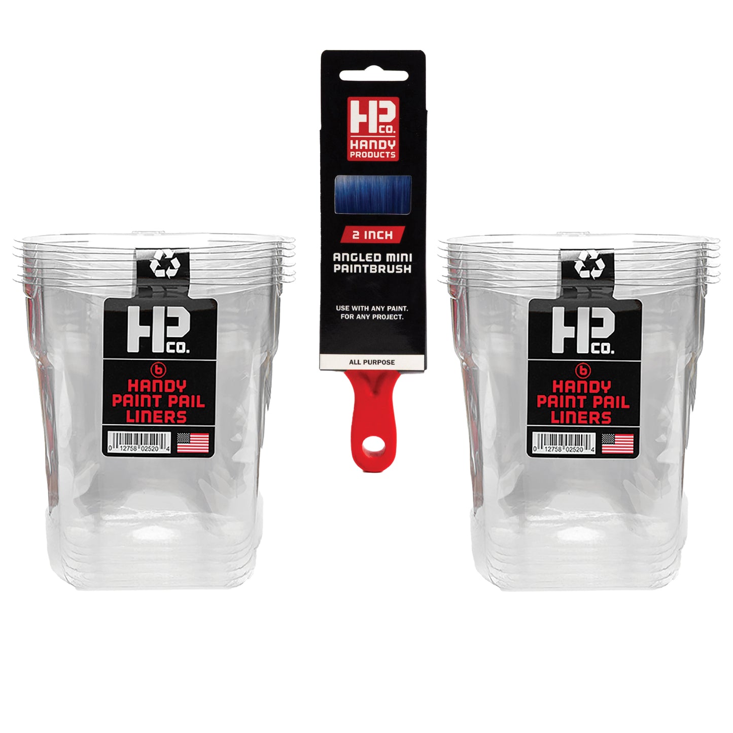 Handy Paint Pail Liners – 12 Disposable Inserts for Quick Clean-Up and Easy Color Changes, Designed to Fit Handy Paint Pail & 2" Sash Brush