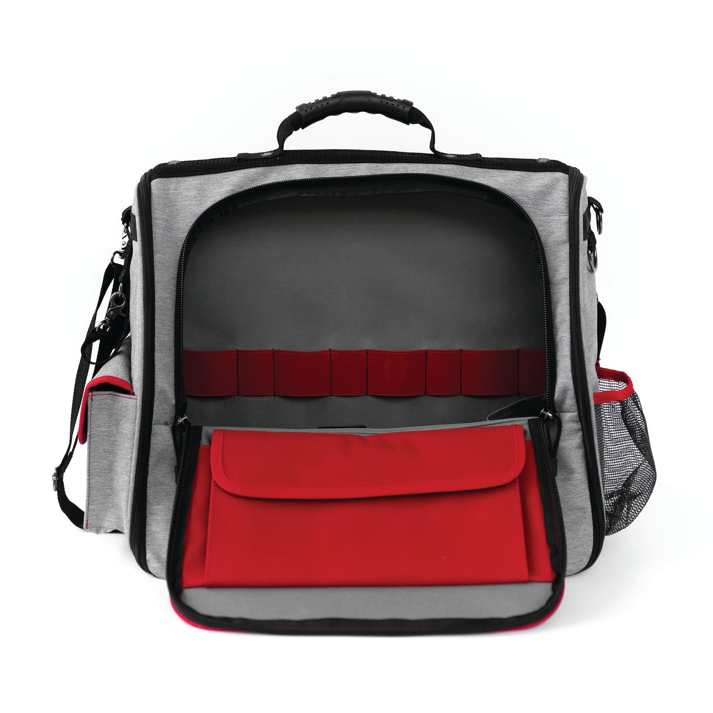 Handy Tool Bag Deluxe – Tool Tote Organizer | Water-Resistant, Reinforced Base, Padded Shoulder Strap | Ideal for Electricians, Contractors, DIYers