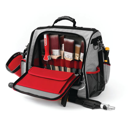 Handy Tool Bag Deluxe – Tool Tote Organizer | Water-Resistant, Reinforced Base, Padded Shoulder Strap | Ideal for Electricians, Contractors, DIYers