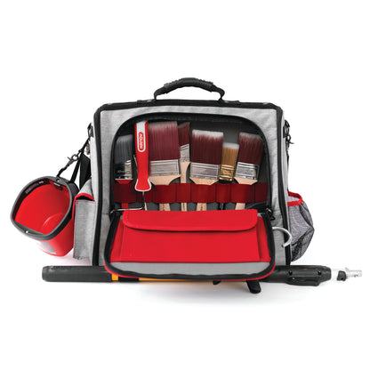 Handy Tool Bag Deluxe – Tool Tote Organizer | Water-Resistant, Reinforced Base, Padded Shoulder Strap | Ideal for Electricians, Contractors, DIYers
